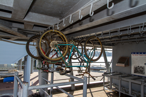Bicycle storage above main deck