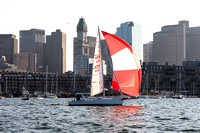 Sailboat on Boston harbor